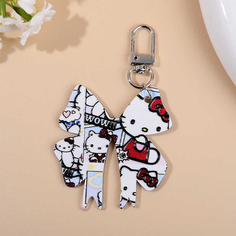 Wholesale 10pcs/ pack butterfly print hanging pendant diy keychain pendant